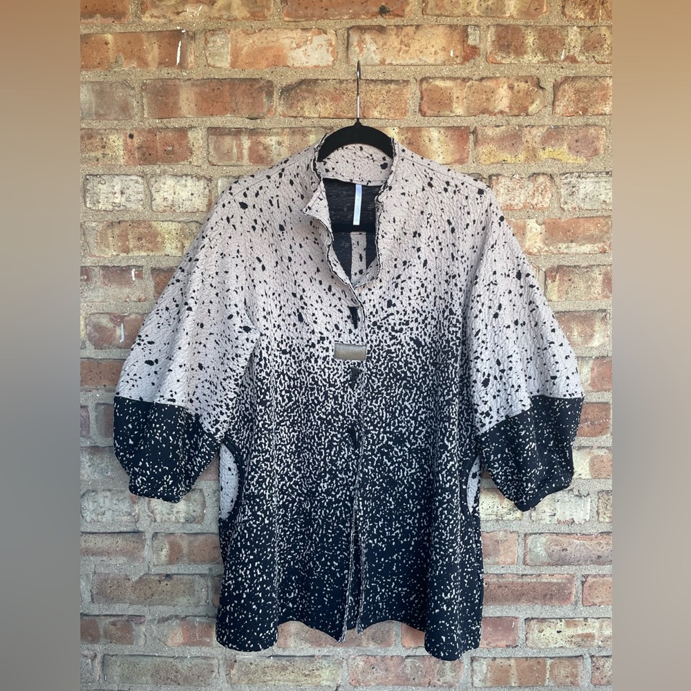 Kiyo Popcorn Weave Lagenlook Jacket🖤